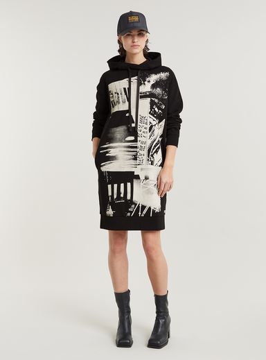 Scene Graphic Hoodie Dress